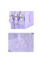 Soft Light Three Zipper Coin Purse with Lilac Color Bracelet - 4