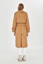 100% Cotton Gabardine Long (110cm) Lined Belted Women's Trench Coat 1111 - 5