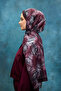 Rossa Pattern Soft Shawl - Plum - 2