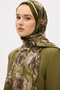 Rossa Pattern Soft Shawl - Oil Green - 4