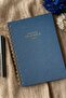 A5 Spiral Dark Blue Linen Indefinite Planner Agenda Fountain Pen Compatible - 3