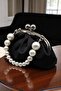 Women's Satin Pearl Desing Evening Dress Bag - 5