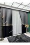 Panel Background Curtain, Elegans Series Azra Pattern Black Gold Gray - 5