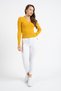 Women's Vt113 V-Neck Knit Pattern Knitwear Sweater Mustard
