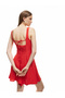 Viscose Linen Blend Square Neck Sleeveless A-Line Strap Mini Dress - 3