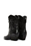 Black Leather Cowboy Boots - Women's, Heeled, 24wfd 183118 - 6