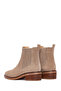 Women's Beige Suede Leather Chelsea Boots 24Wfd 160710 - 6