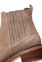 Women's Beige Suede Leather Chelsea Boots 24Wfd 160710 - 8