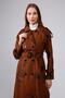 Floral Patterned Lined Long Women's Trench Coat - 3