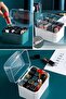 House by House 15 Compartment Nail Polish and Lipstick Organizer with Lid