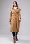 Raglan Sleeve Seasonal Lined Long Trench Coat, Cap - 3