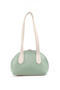 Mint Green/Cream Shk232 Faux Leather Single Compartment Charm Mini Bag Accessory Hand, Arm and Shoulder Bag - 3