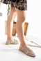 Women's Chain Detailed Knitted Ballerina Shoes Women's Shoes Casual Shoes - 3