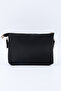 Black Shk226 Faux Leather, Zippered 3 Compartment Hand, Arm and Shoulder Bag - 3