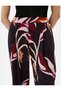 Wide Leg Patterned Regular Waist Trousers - 5