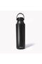 Slim Insulated Water Bottle Flask-portable Leakproof Stainless Steel For Travel, Sports 600ml, Black