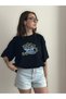 -تي شيرت كبير الحجم مطبوع عليه OLIVE VINTAGE