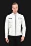 Sandor Men's Genuine Leather Embossed Stitched Leather Jacket White - 2