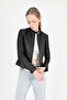 Rio Women's Genuine Leather Short Fit Leather Jacket Black - 2
