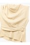 Aerobin Viscose Fabric Belt Detailed Degaje Collar Asymmetrical Tank Top - 5