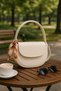 Women's Arm and Shoulder Bag with Scarf Detail and Magnetic Closure - 4