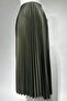 Women's Leather Look, Pleated Stylish Skirt - 3