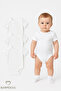 3-Piece 100% Cotton White Short Sleeve Baby Bodysuit Set |   0-3 Months - 24 Months |   Unisex Summer Bodysuit