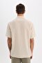 Relax Fit Polo Collar Linen Look Summer Short Sleeve Shirt E1230Ax25Sm - 8