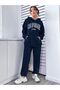 بدلة رياضية West Coast Sweatshirt Jogger - غطاء رأس كبير الحجم مطبوع باللون الأزرق الداكن - 5