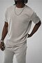 Men's Line Basic T-Shirt Brown - 8