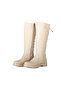 Hayes Ecru Faux Leather Back Rope Lace Detailed Boots - 5