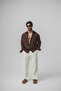 Men's Linen Oversize Shirt Brown - 3