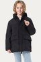 Girl's black furry inside water and windproof hooded 3 pocket winter coats & coat & parka