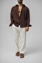 Men's Linen Oversize Shirt Brown - 2