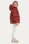 Girl's Burgundy Fleece Hooded Waterproof Wind Resistant Pocket Inflatable Winter Coat - 3