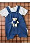 Set of 2 Baby Rompers with Cute Plush Teddy Bear - 2