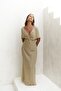 Fremen Front Cross Detailed Khaki Dress - 4