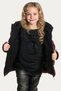 Girl's Burgundy Fleece Inside Furry Hooded Waterproof Wind Resistant Inflatable Winter Jacket Coat - 3