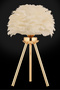 Istanbul Chandelier Lampshade Gold White Camel Feather Luxury Modern Feather Lampshade - 6