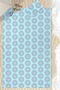 Blue Flower Digital Printed 150X220 cm Family Size Beach Towel Sandproof - 2