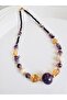 Amethyst Citrine Natural Stone Real Pearl Necklace 45 cm - 4