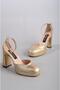 Select 8249 platform heel women's shoe (heel: 9.5 cm platform: 2 cm) gold
