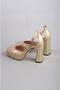 Select 8249 platform heel women's shoe (heel: 9.5 cm platform: 2 cm) gold - 6