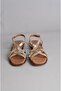 Select 16213 genuine leather women's sandal gold - 3