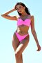 Women's Turned Strapless Pink Bikini 35002 - 2