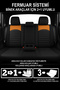 Thor Arm Feather Universal Auto Seat Cover - 5 Seats Full Set - 5