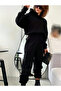 Women's 3 Thread Tracksuit Set with Pockets and Hood without Raising - 3