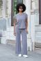 Women's Modal Silky Lycra Fabric High Waist Front Seam Pocket Loose Wide Leg Palazzo Pants-Anthracite