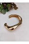 Gold Color Vip Curved Handcuff Bracelet - 5