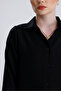 |   Women's Oversize Basic Shirt - Comfortable Fit, Buttoned Long Sleeve Casual Shirt - 2